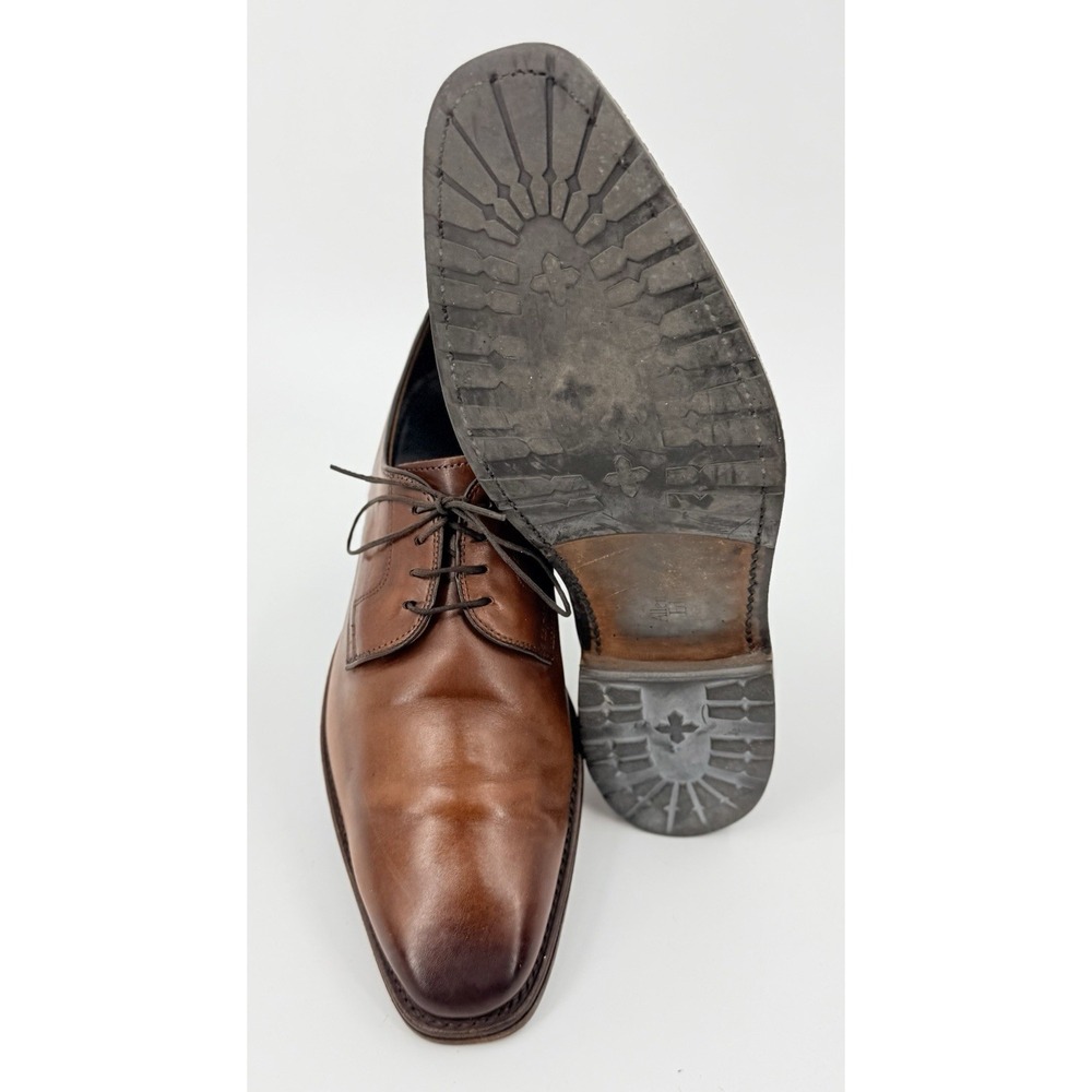 Allen Edmonds "Easton" Plain Toe Oxford Men's 10 D Brown Leather Dress Shoes - Picture 8 of 10